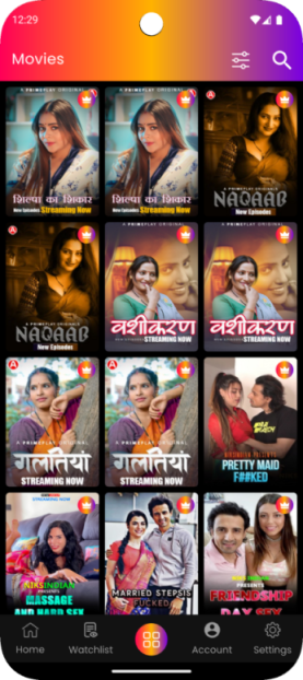 MoodPrime APK Screenshot - Content Library Page